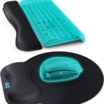 Everlasting Comfort Mouse Pad with Wrist Support - Includes Keyboard Wrist Rest - Ergonomic Memory Foam Desk Cushion for Carpal Tunnel - Computer, Laptop, Typing and Gaming Accessories